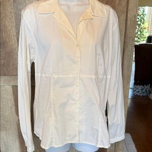 Woolrich Cream Button-Down Shirt for Women
